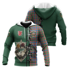 MacIntyre Ancient Tartan Hoodie - Lion Rampant And Celtic Thistle Style