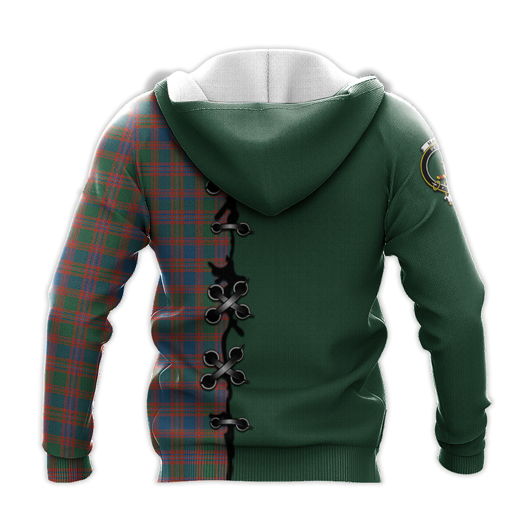 MacIntyre Ancient Tartan Hoodie - Lion Rampant And Celtic Thistle Style