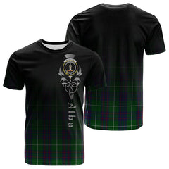 MacIntyre Hunting Tartan Crest T-shirt - Alba Celtic Style