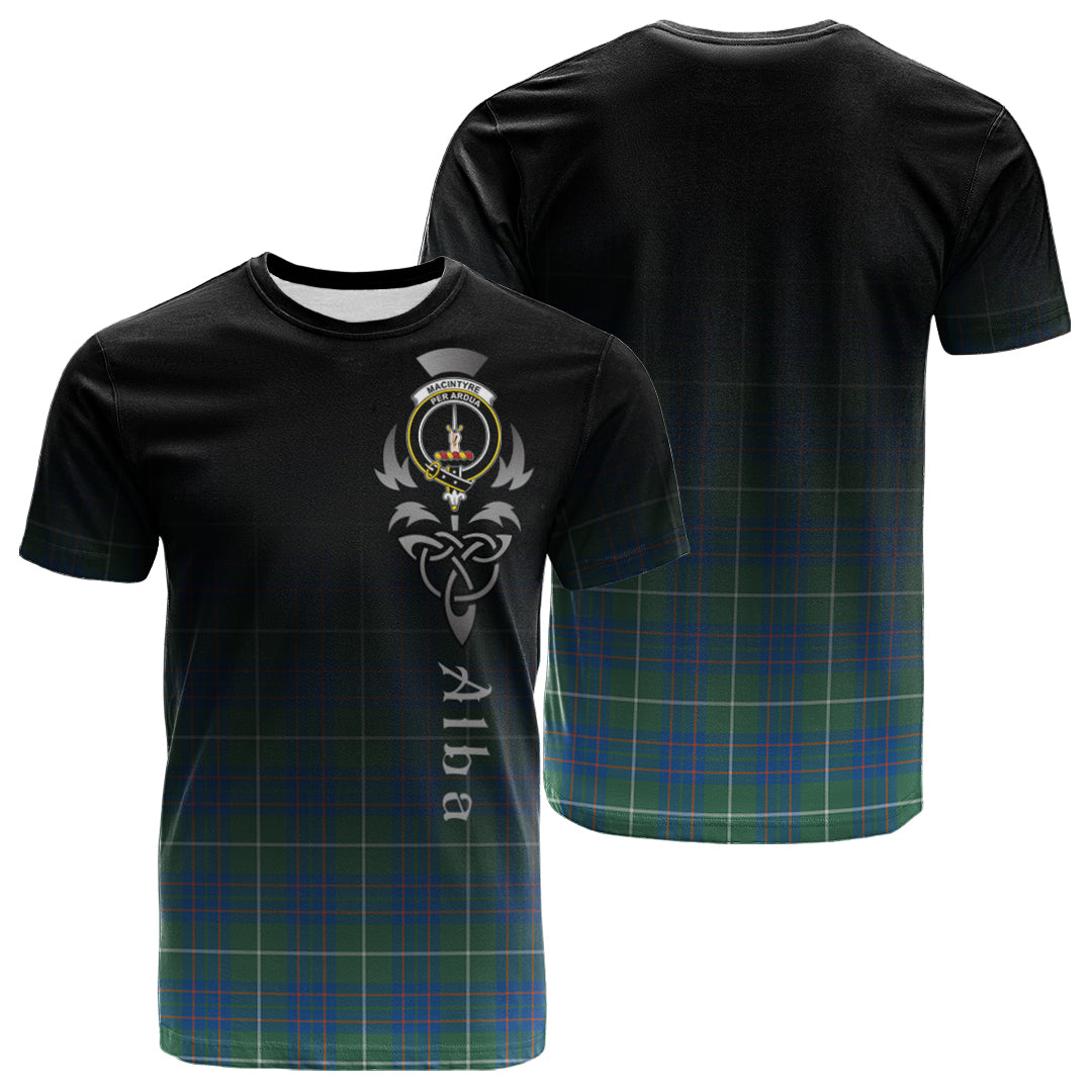 MacIntyre Hunting Ancient Tartan Crest T-shirt - Alba Celtic Style