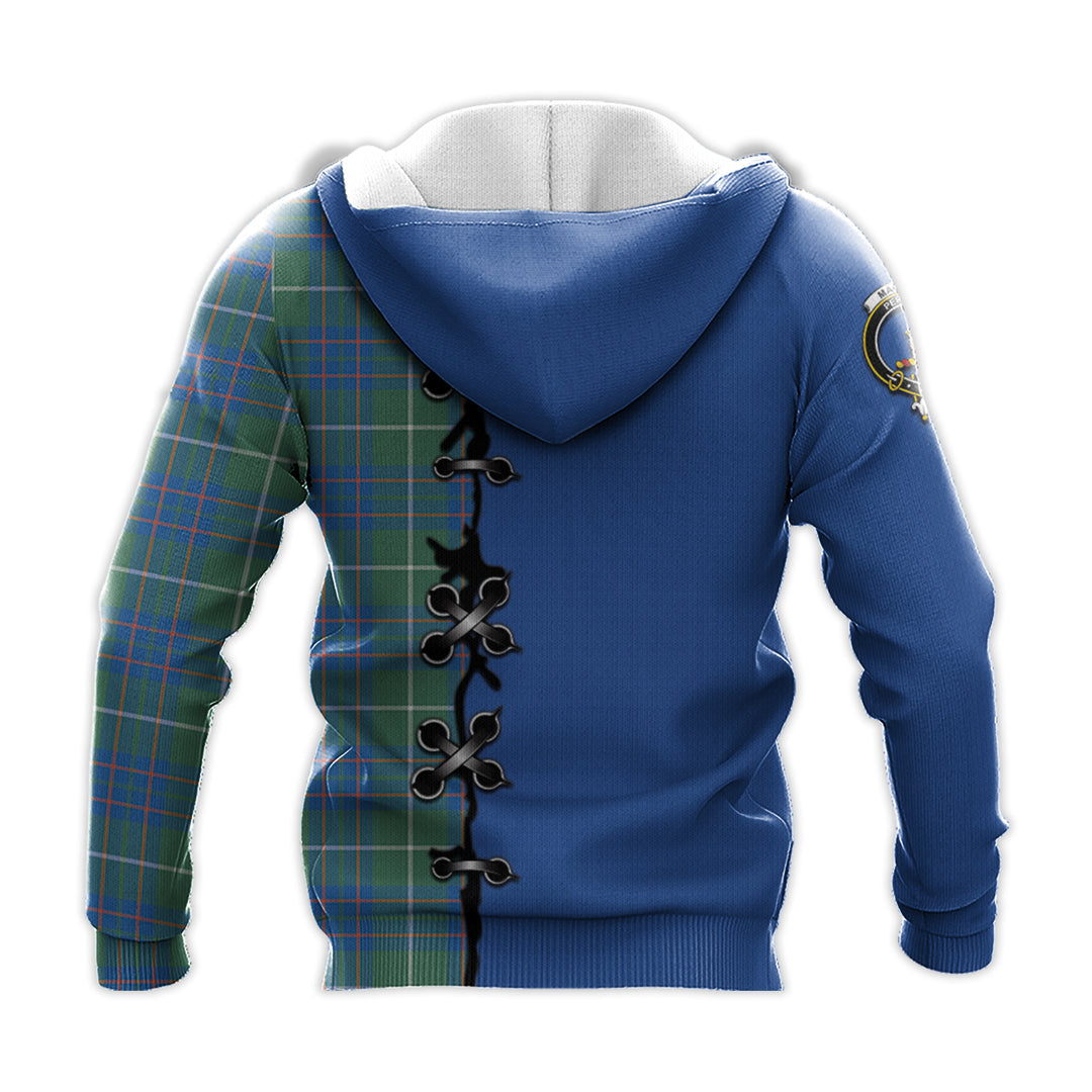 MacIntyre Hunting Ancient Tartan Hoodie - Lion Rampant And Celtic Thistle Style