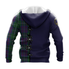 MacIntyre Inglis Tartan Hoodie - Lion Rampant And Celtic Thistle Style