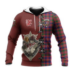 MacIntyre Modern Tartan Hoodie - Lion Rampant And Celtic Thistle Style