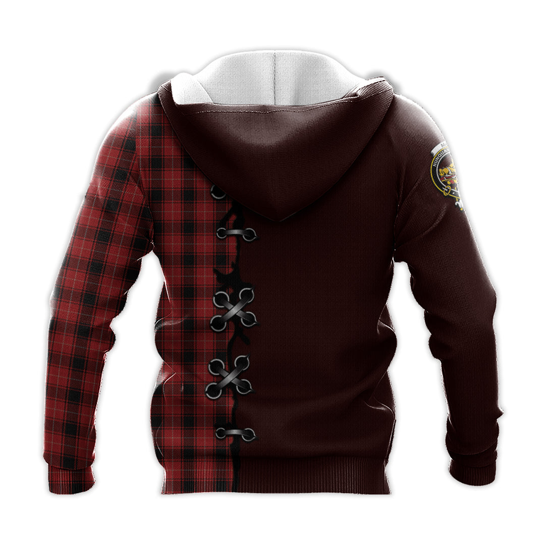 MacIver Tartan Hoodie - Lion Rampant And Celtic Thistle Style