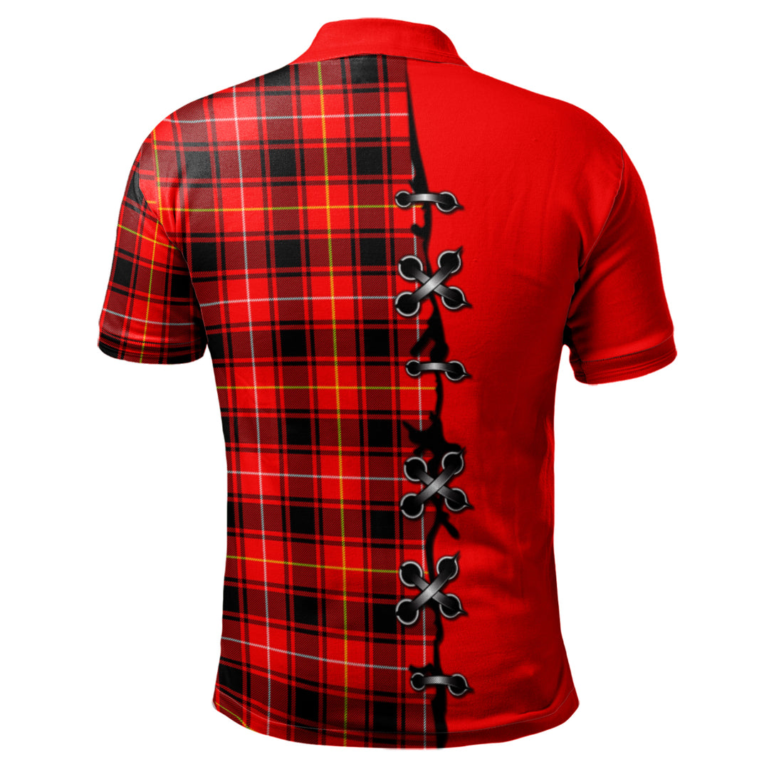 MacIver Modern Tartan Polo Shirt - Lion Rampant And Celtic Thistle Style