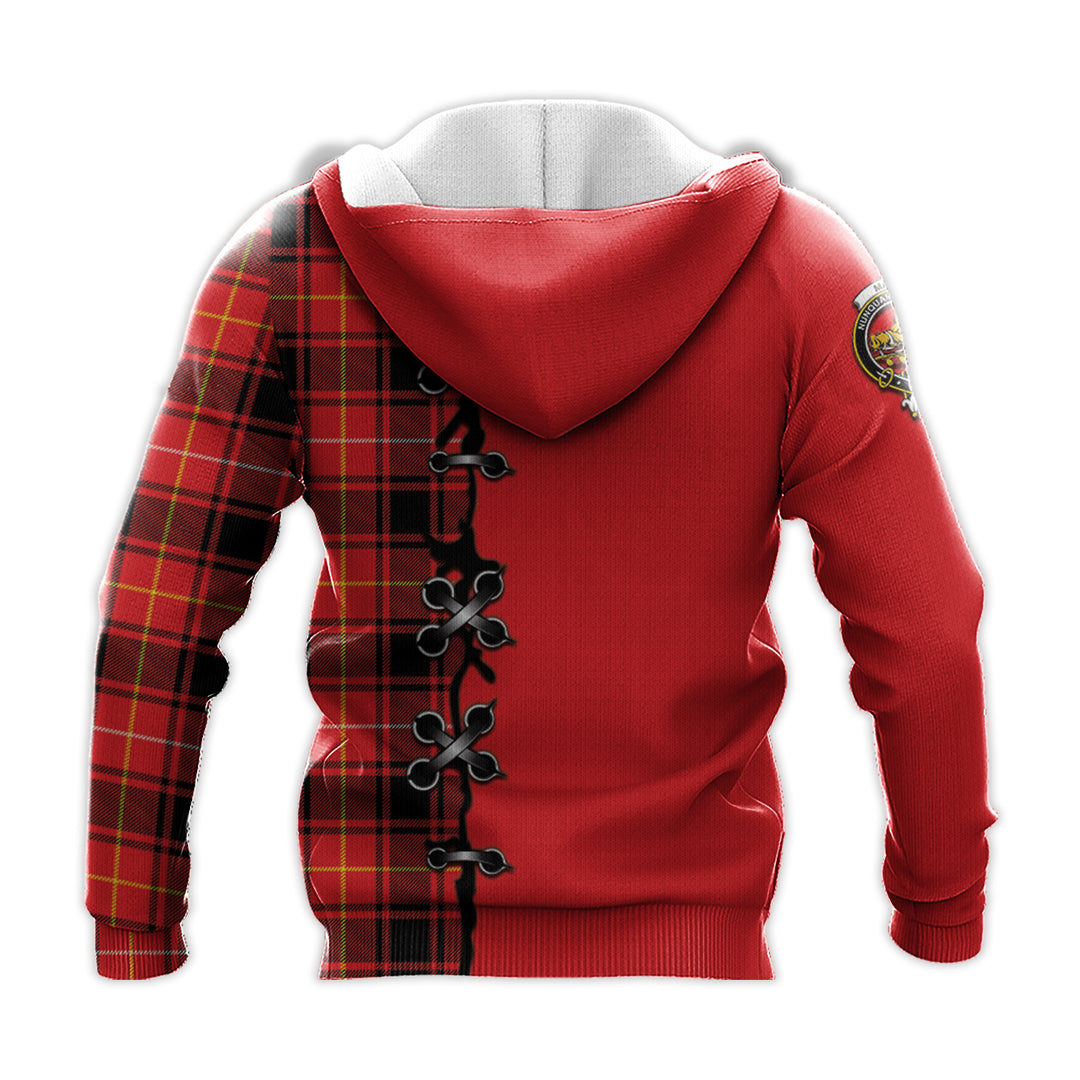 MacIver Modern Tartan Hoodie - Lion Rampant And Celtic Thistle Style