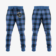 MacKay Blue Tartan Crest Jogger Sweatpants