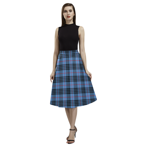 MacKay Blue Tartan Aoede Crepe Skirt