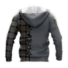 MacKay Weathered Tartan Hoodie - Lion Rampant And Celtic Thistle Style