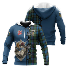 Mackenzie Tartan Hoodie - Lion Rampant And Celtic Thistle Style