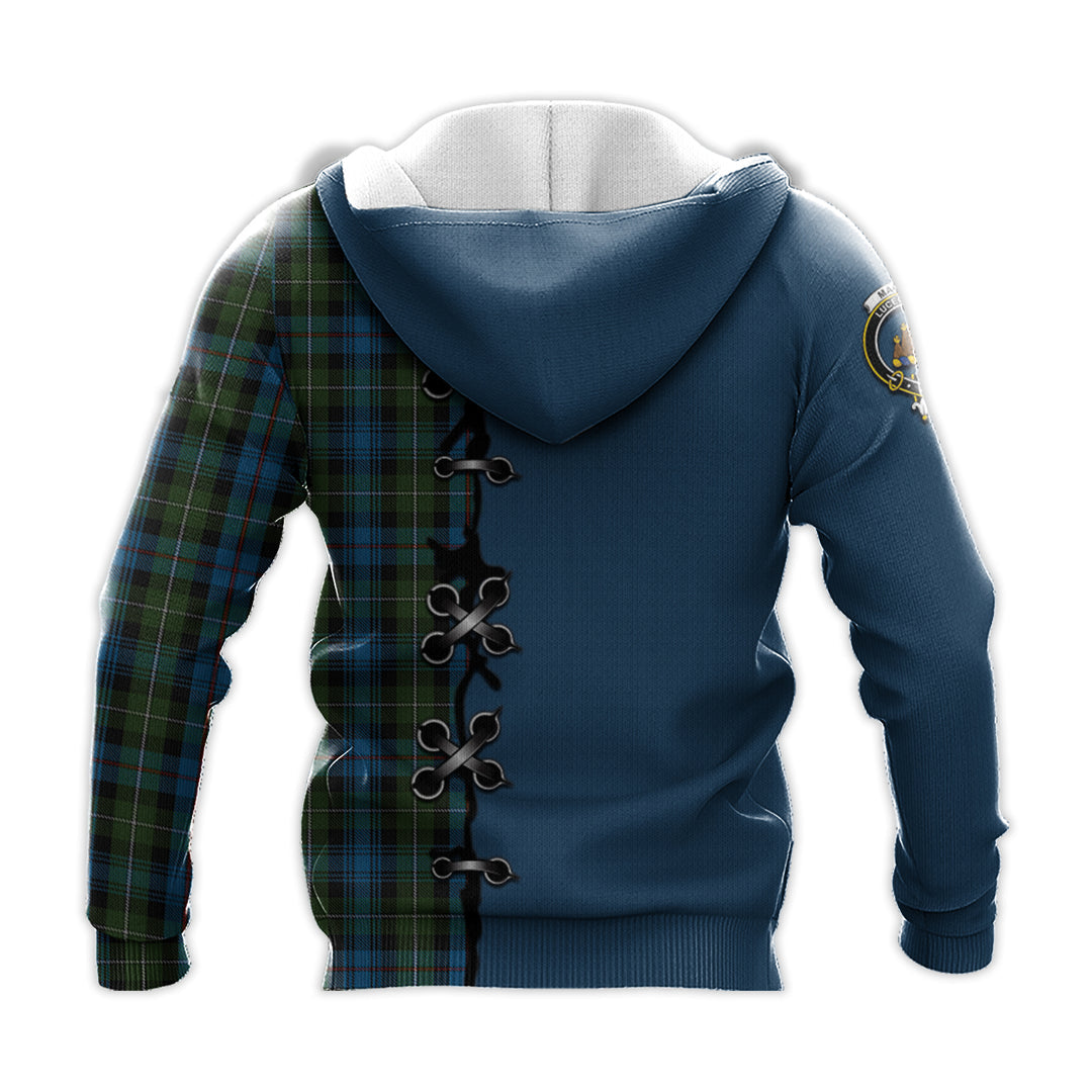 Mackenzie Tartan Hoodie - Lion Rampant And Celtic Thistle Style