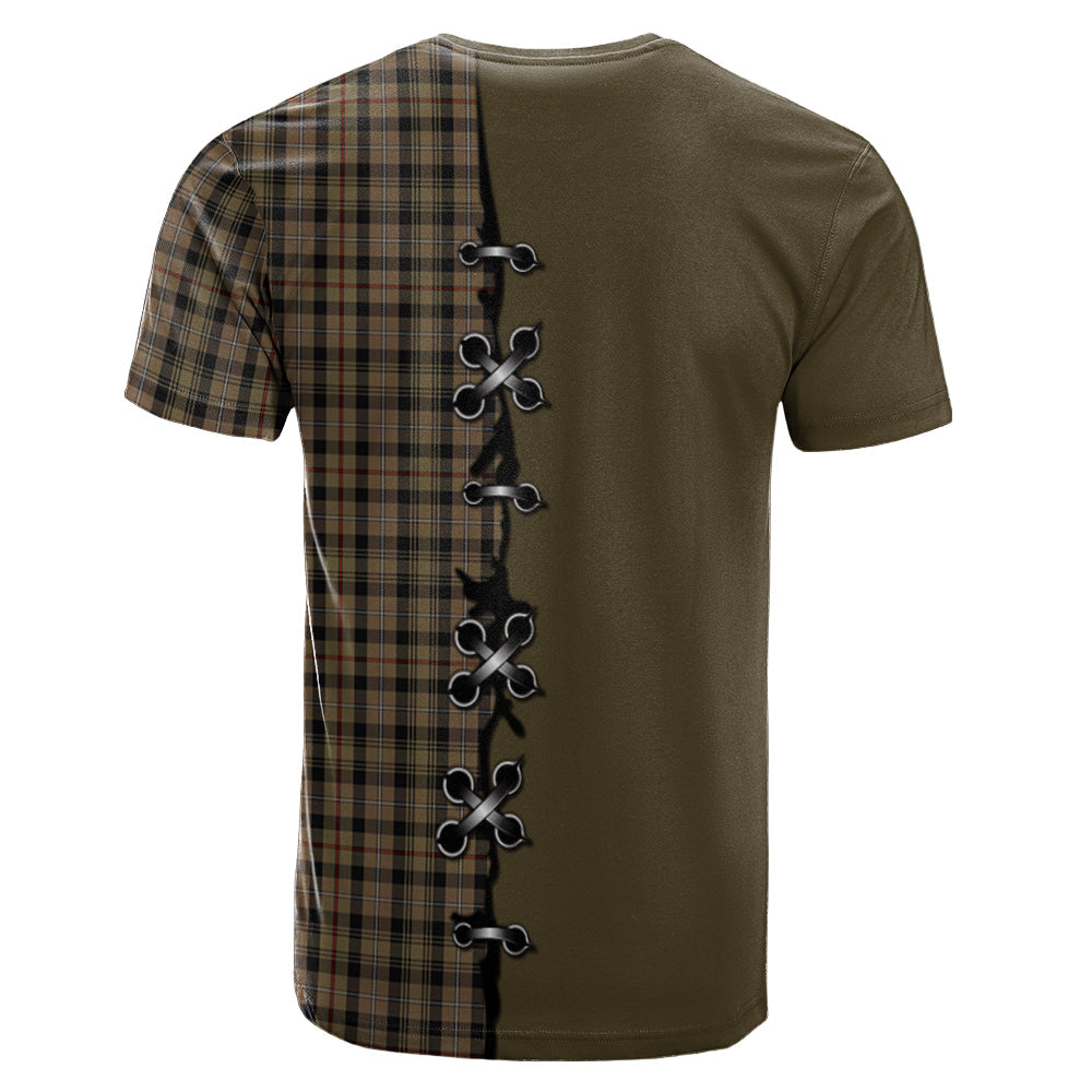 MacKenzie Hunting Tartan T-shirt - Lion Rampant And Celtic Thistle Style