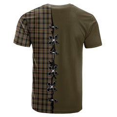 MacKenzie Hunting Tartan T-shirt - Lion Rampant And Celtic Thistle Style