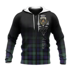 MacKenzie Hunting Green Tartan Hoodie - Alba Celtic Style