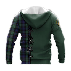 MacKenzie Hunting Green Tartan Hoodie - Lion Rampant And Celtic Thistle Style