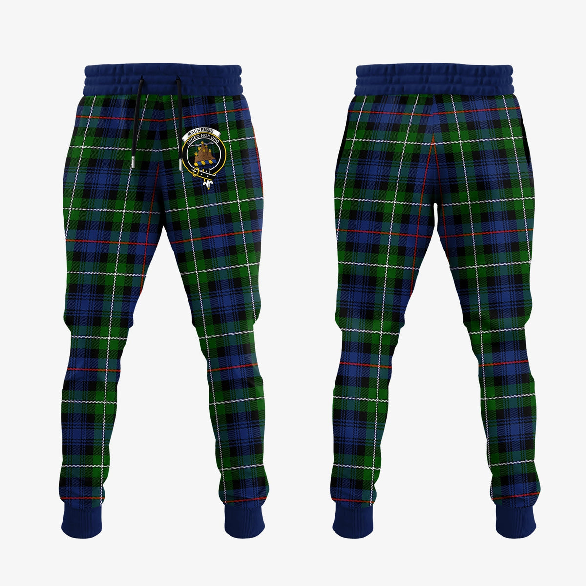 MacKenzie Modern Tartan Crest Jogger Sweatpants