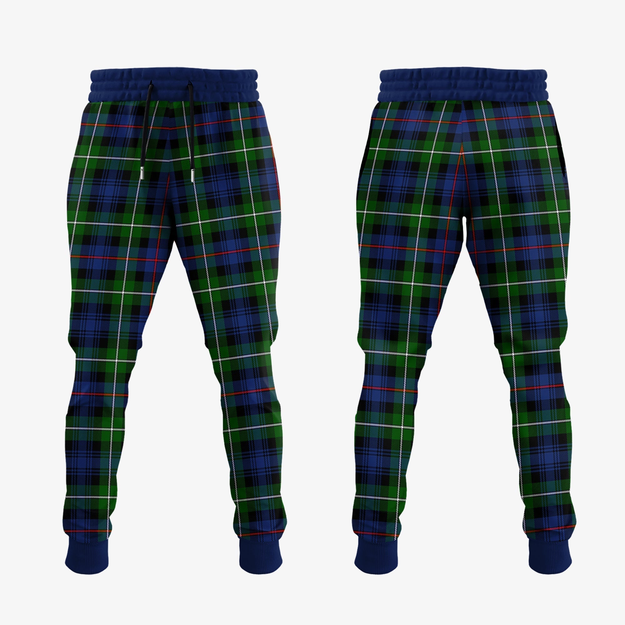 MacKenzie Modern Tartan Crest Jogger Sweatpants