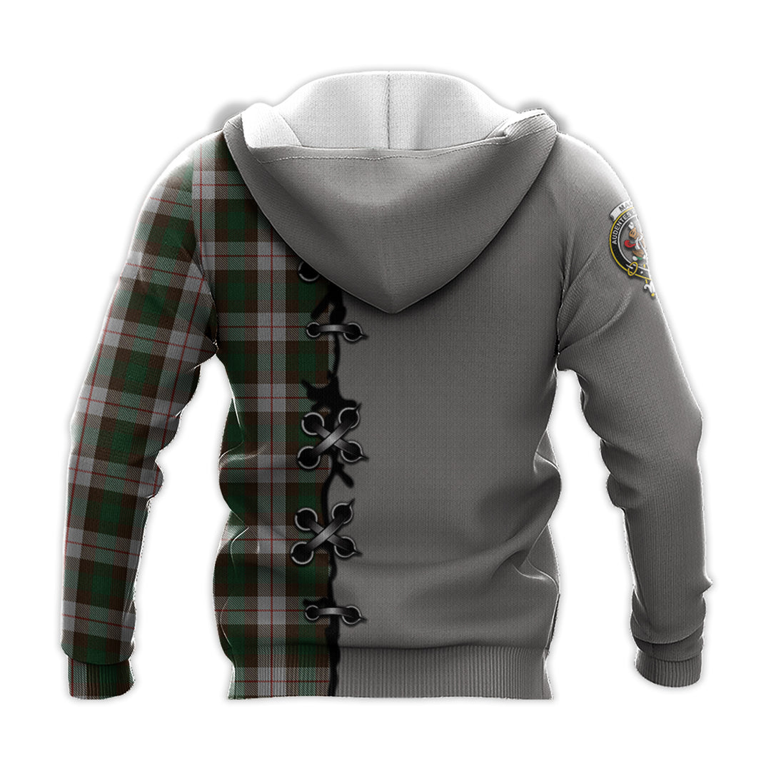 MacKinnon Dress Tartan Hoodie - Lion Rampant And Celtic Thistle Style