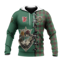 MacKinnon Hunting Ancient Tartan Hoodie - Lion Rampant And Celtic Thistle Style