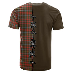 MacKintosh Hunting Weathered Tartan T-shirt - Lion Rampant And Celtic Thistle Style