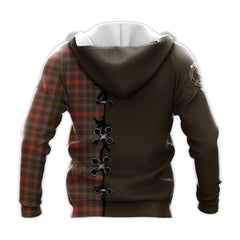 MacKintosh Hunting Weathered Tartan Hoodie - Lion Rampant And Celtic Thistle Style