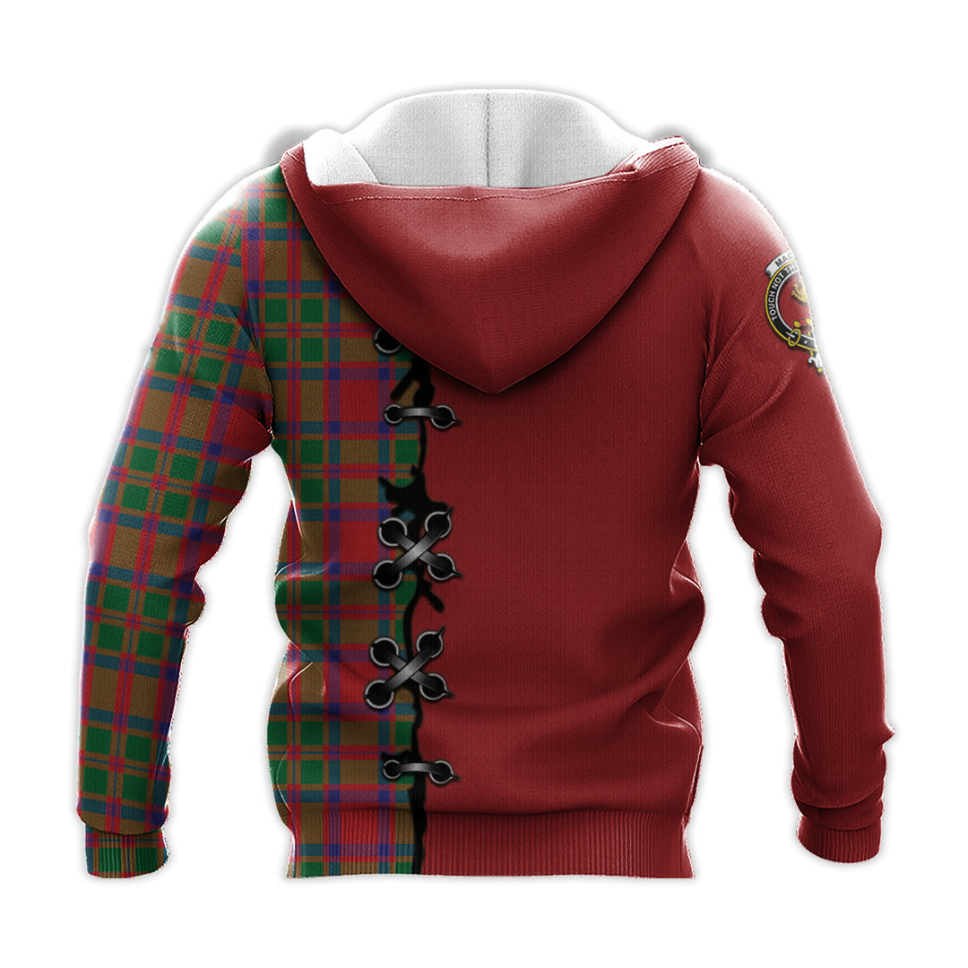 MacKintosh Modern Tartan Hoodie - Lion Rampant And Celtic Thistle Style