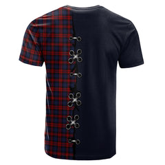 MacLachlan Tartan T-shirt - Lion Rampant And Celtic Thistle Style