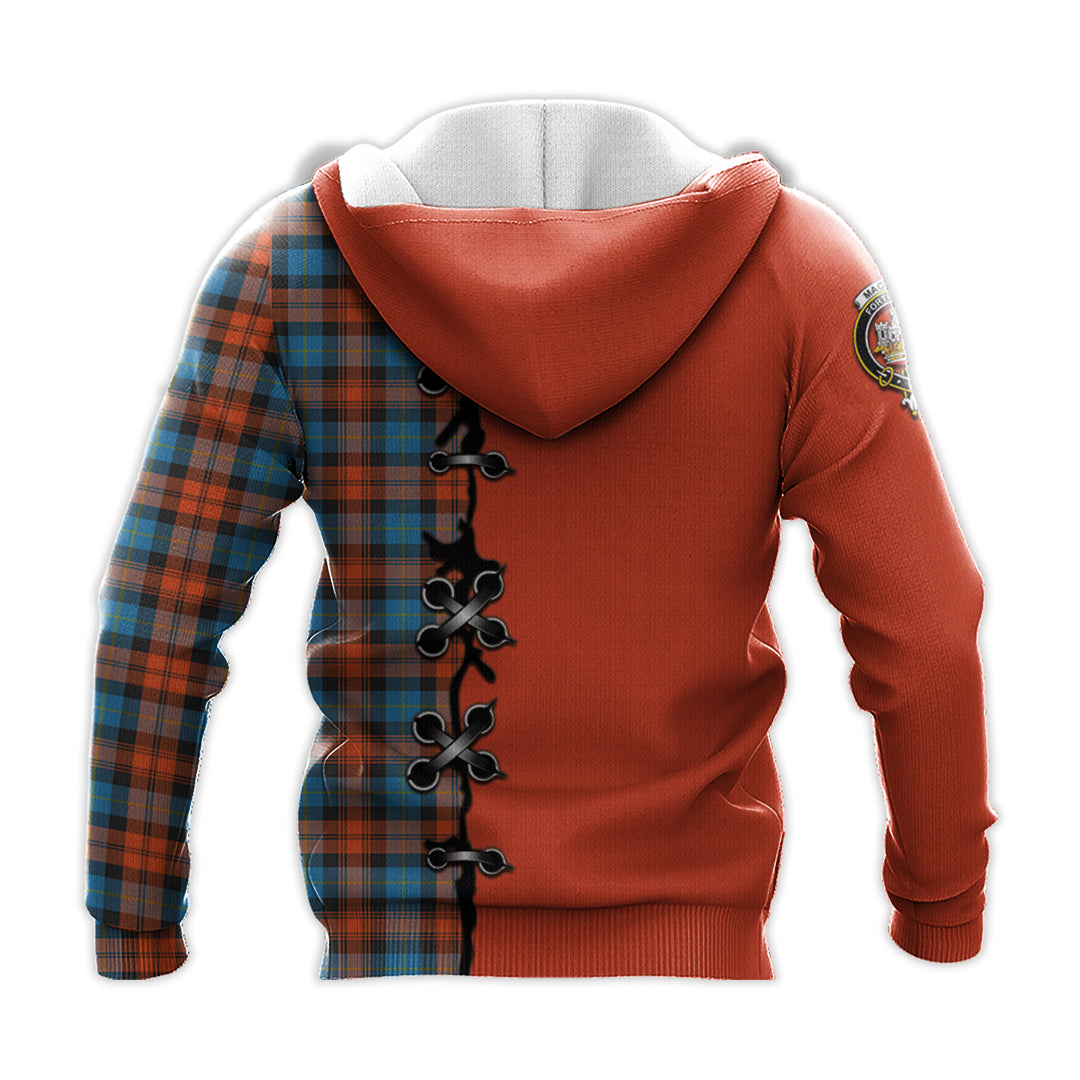 MacLachlan Ancient Tartan Hoodie - Lion Rampant And Celtic Thistle Style