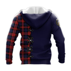 MacLachlan Modern Tartan Hoodie - Lion Rampant And Celtic Thistle Style