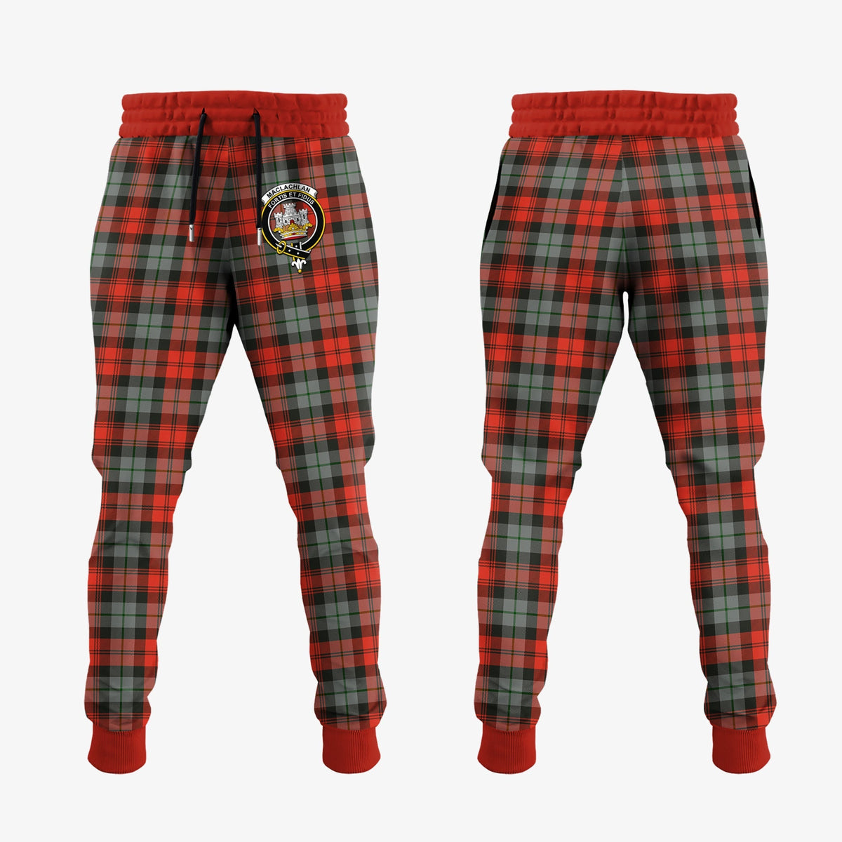 MacLachlan Weathered Tartan Crest Jogger Sweatpants