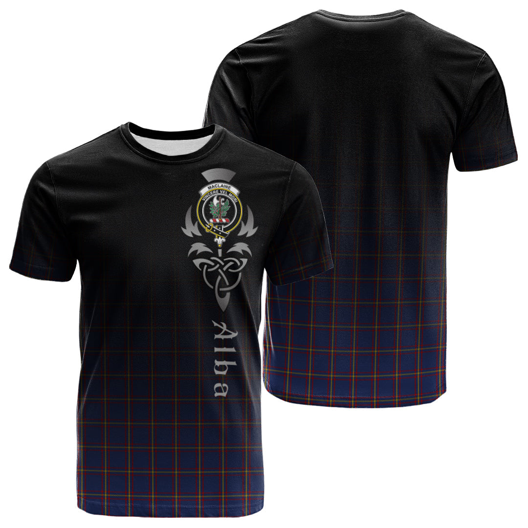 MacLaine Of Lochbuie Tartan Crest T-shirt - Alba Celtic Style