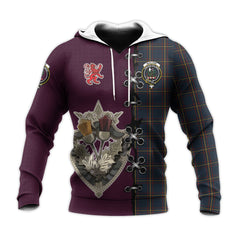 MacLaine of Lochbuie Hunting Tartan Hoodie - Lion Rampant And Celtic Thistle Style