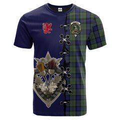 MacLaren Tartan T-shirt - Lion Rampant And Celtic Thistle Style