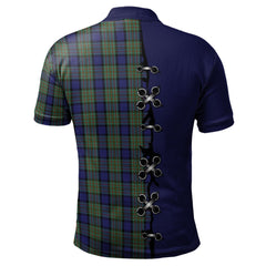 MacLaren Tartan Polo Shirt - Lion Rampant And Celtic Thistle Style