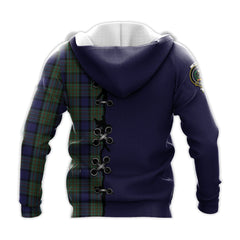 MacLaren Tartan Hoodie - Lion Rampant And Celtic Thistle Style