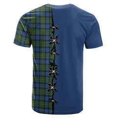 MacLaren Ancient Tartan T-shirt - Lion Rampant And Celtic Thistle Style