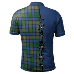 MacLaren Ancient Tartan Polo Shirt - Lion Rampant And Celtic Thistle Style