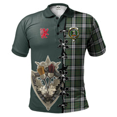 MacLaren Dress Tartan Polo Shirt - Lion Rampant And Celtic Thistle Style