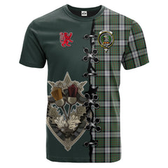 MacLaren Dress Tartan T-shirt - Lion Rampant And Celtic Thistle Style