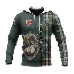 MacLaren Dress Tartan Hoodie - Lion Rampant And Celtic Thistle Style