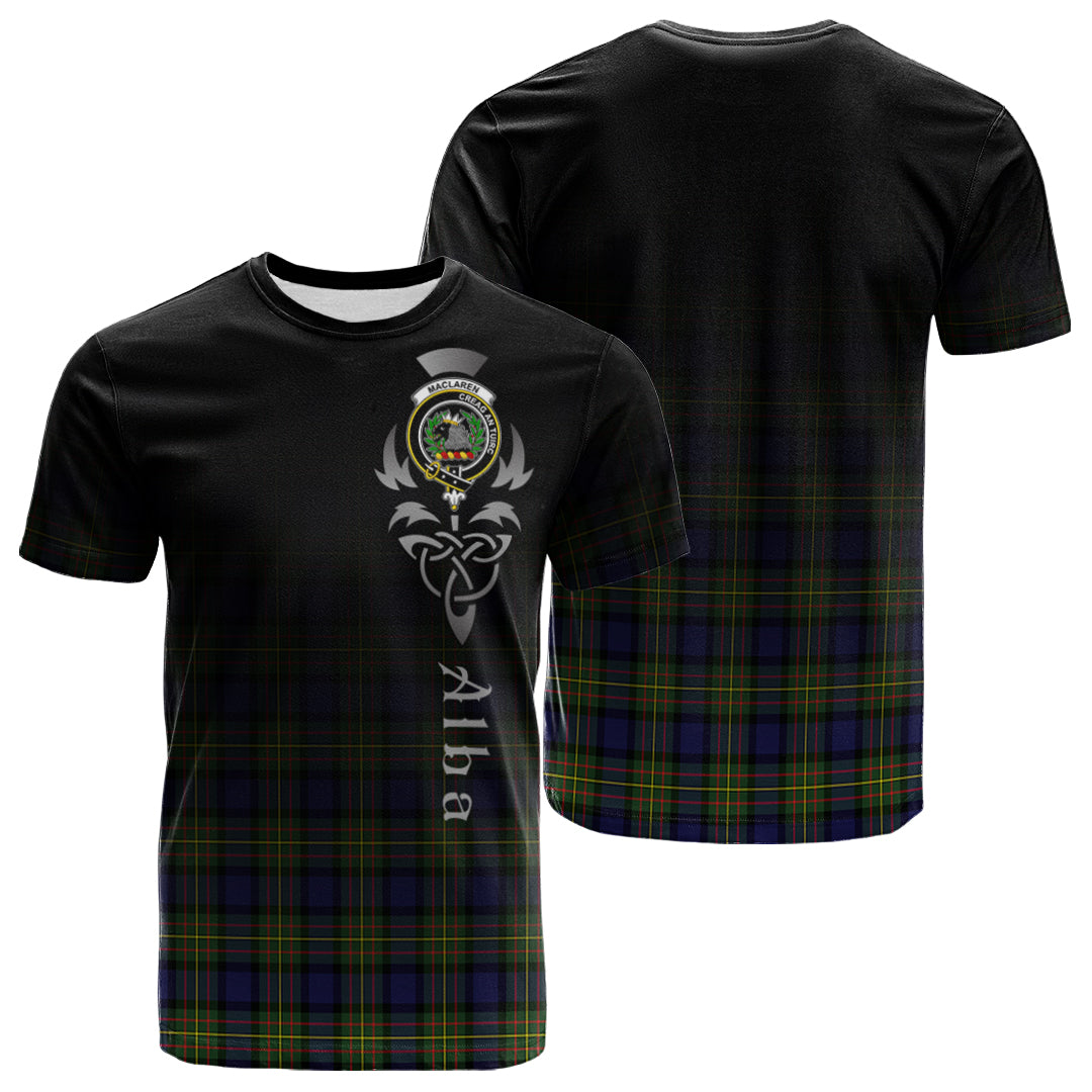 MacLaren Modern Tartan Crest T-shirt - Alba Celtic Style