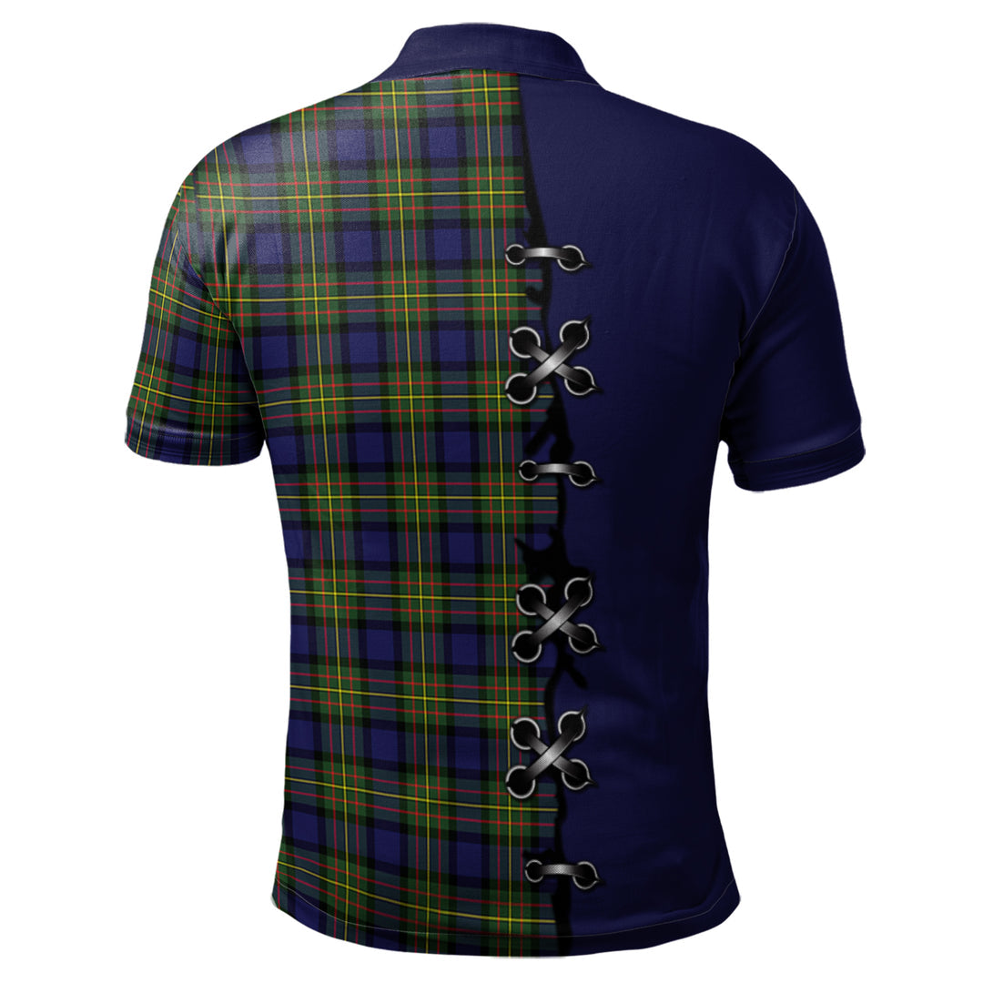 MacLaren Modern Tartan Polo Shirt - Lion Rampant And Celtic Thistle Style