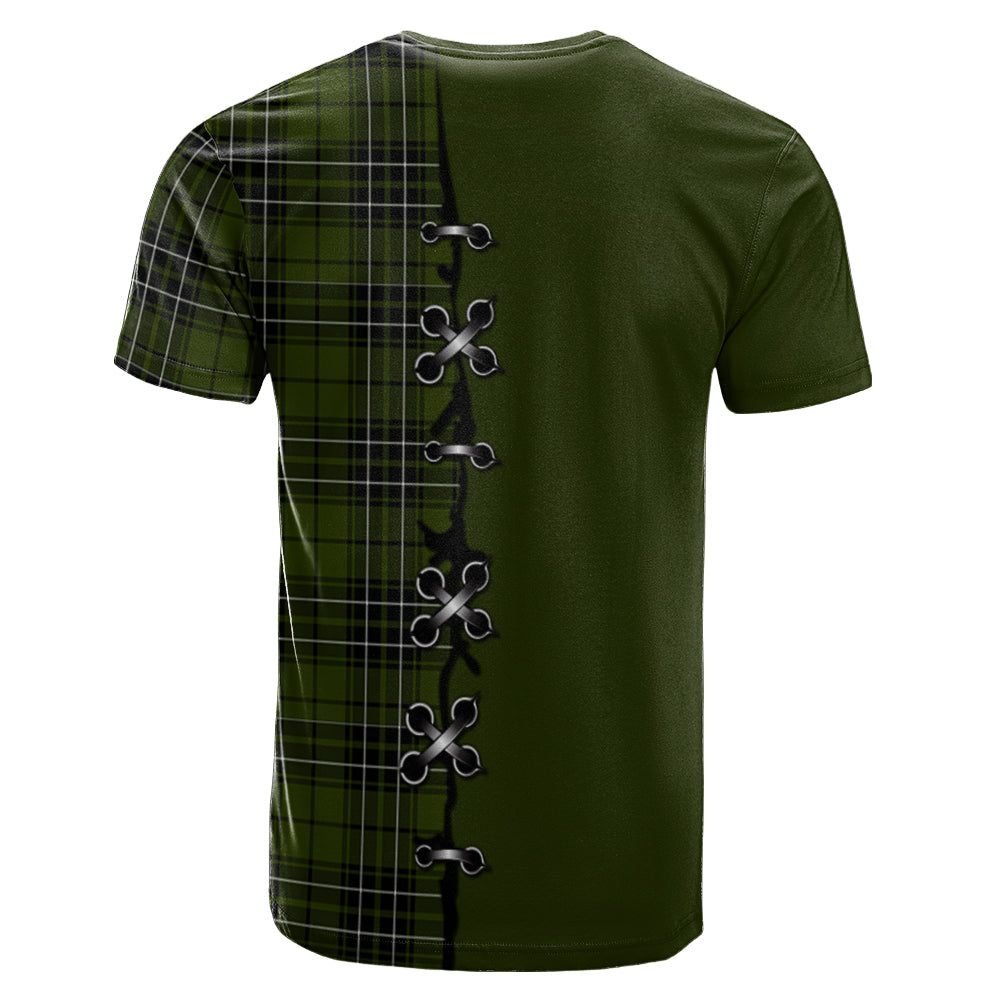 MacLean Hunting Tartan T-shirt - Lion Rampant And Celtic Thistle Style