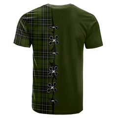 MacLean Hunting Tartan T-shirt - Lion Rampant And Celtic Thistle Style