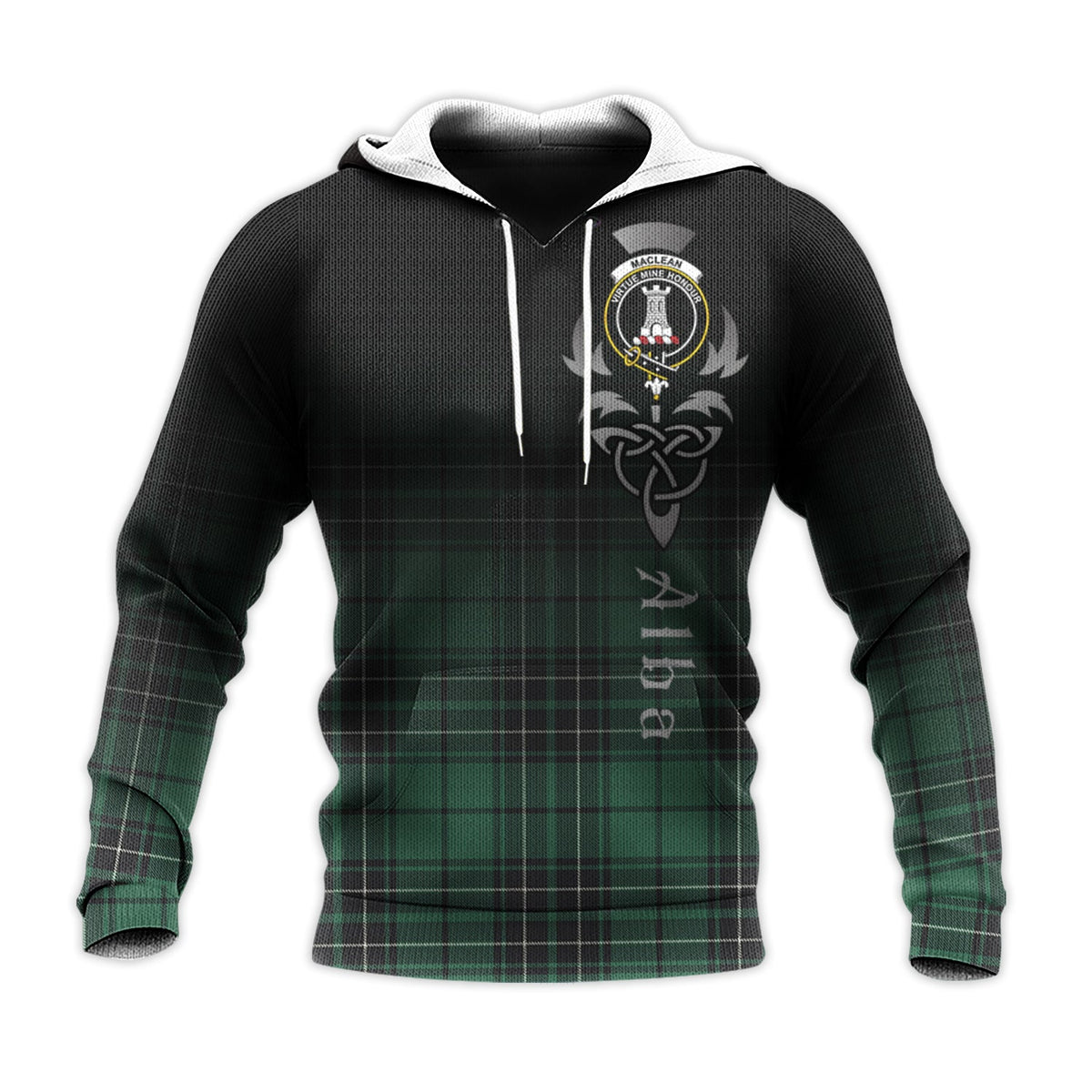 MacLean Hunting Ancient Tartan Hoodie - Alba Celtic Style