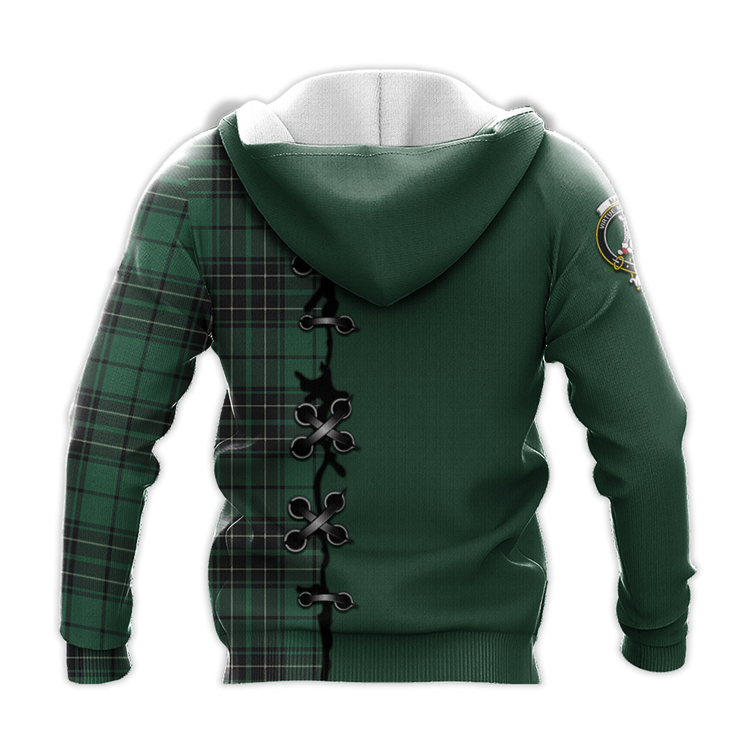 MacLean Hunting Ancient Tartan Hoodie - Lion Rampant And Celtic Thistle Style