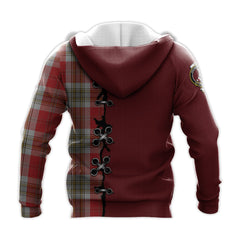 MacLean of Duart Dress Red Tartan Hoodie - Lion Rampant And Celtic Thistle Style