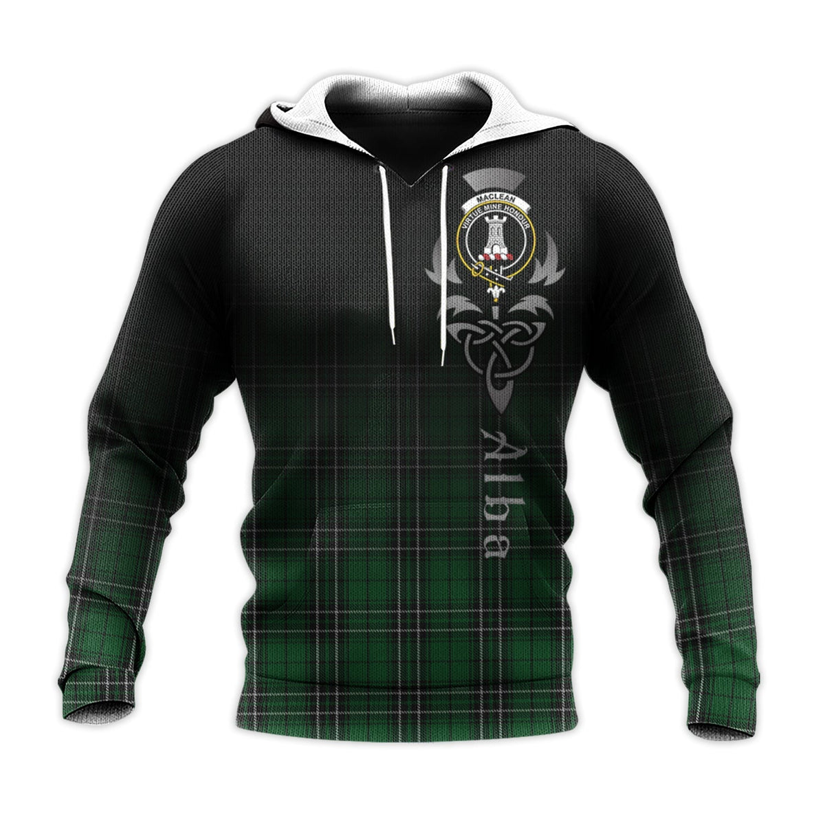 MacLean Of Duart Hunting Tartan Hoodie - Alba Celtic Style