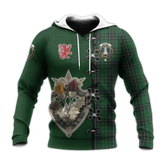 MacLean of Duart Hunting Tartan Hoodie - Lion Rampant And Celtic Thistle Style