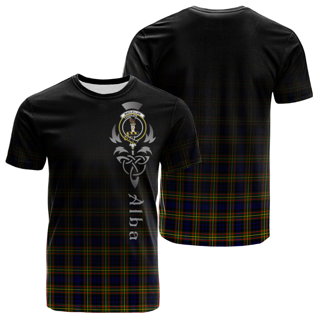 MacLellan Modern Tartan Crest T-shirt - Alba Celtic Style